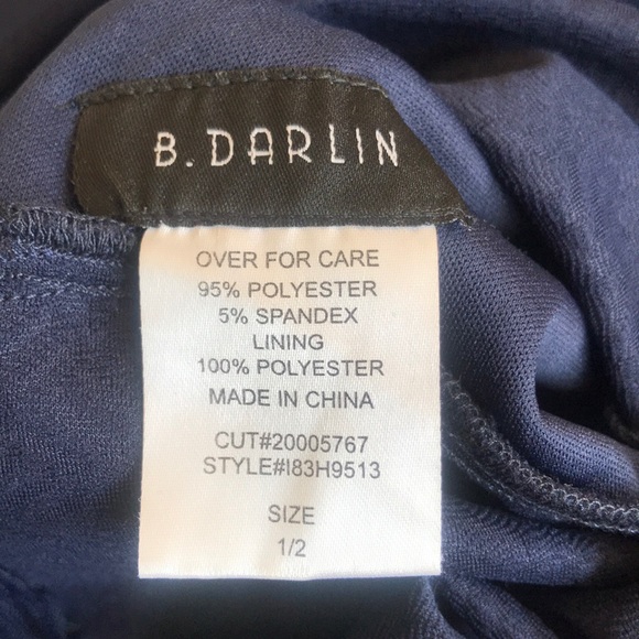 B Darlin navy cross back dress - Picture 5 of 5